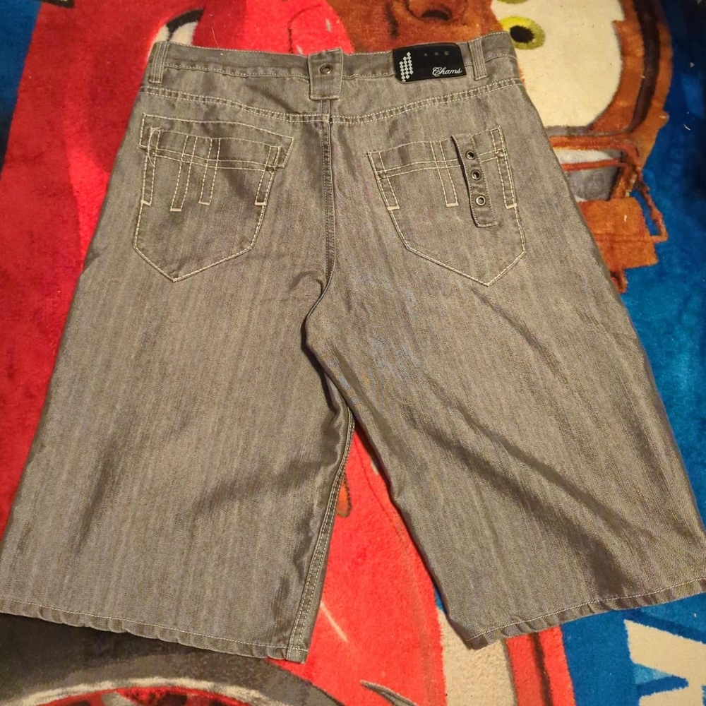 Vintage Y2K Chams Premium baggy silver and grey shirts size 36